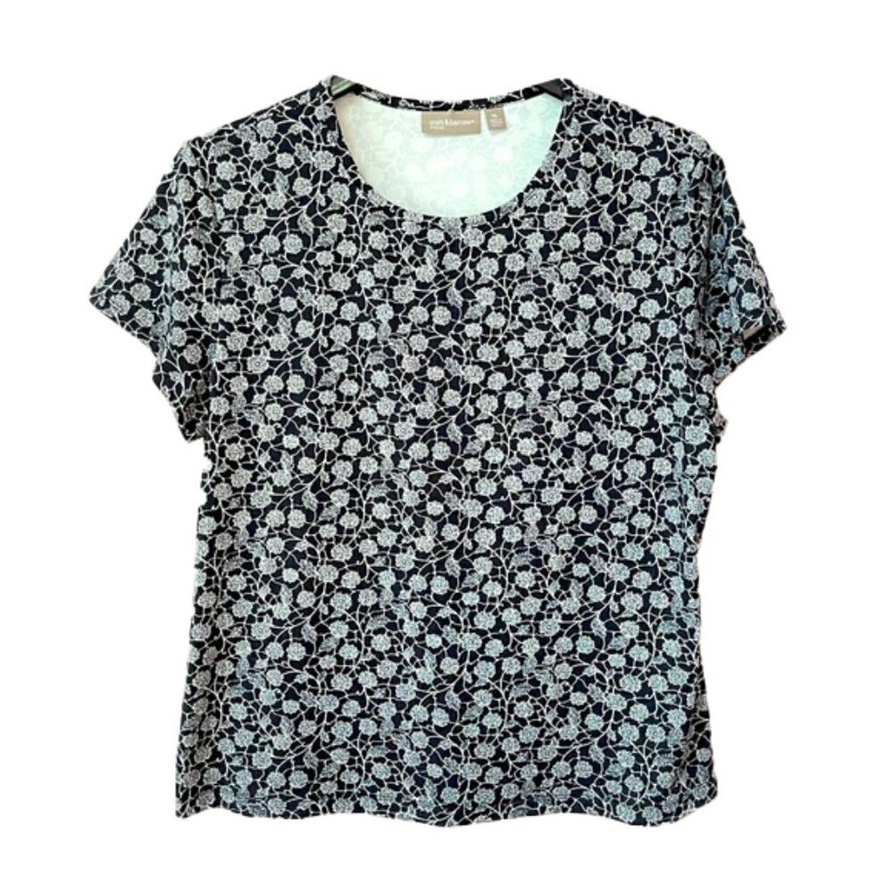 ❤️ 🆕 CROFT & BARROW Floral Top NWT